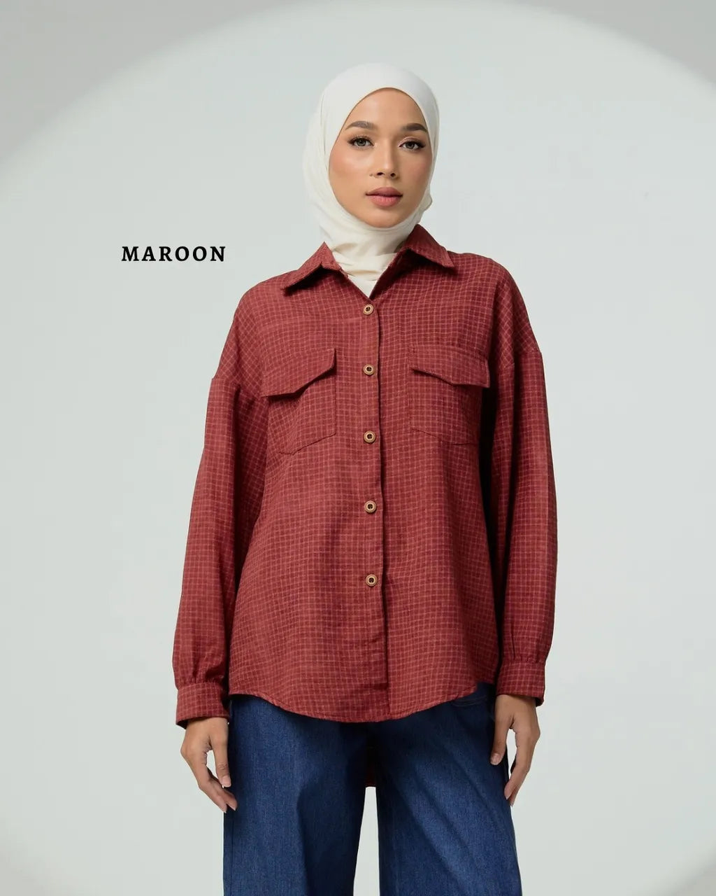 HW [TOP ONLY] Sabine Checkered Cotton Blouse