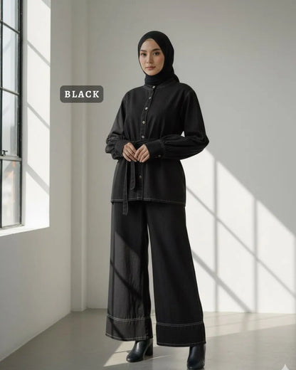 HW Elva Denim Blouse With Pants