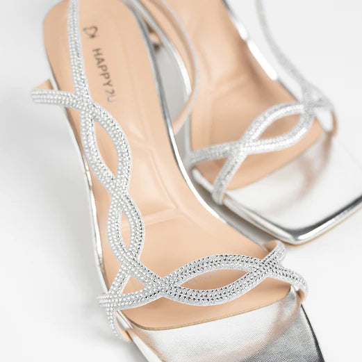 H2U Yuri Glitter Strap Heels - Langsari I Collection