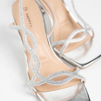 H2U Yuri Glitter Strap Heels - Langsari I Collection