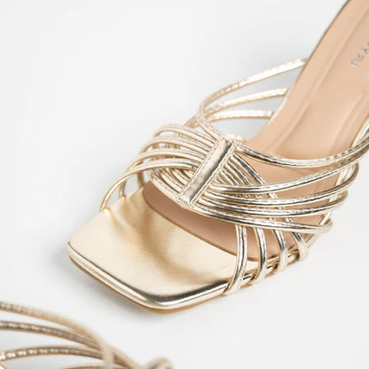 H2U Yaya Glitter Strap Heels - Langsari I Collection