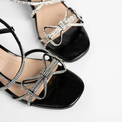 H2U Youna Ribbon Glitter Heels - Langsari I Collection