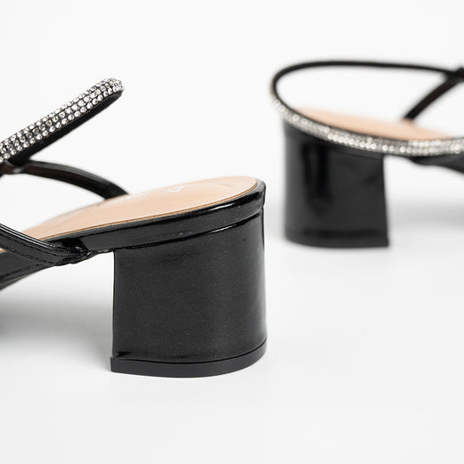 H2U Youna Ribbon Glitter Heels - Langsari I Collection
