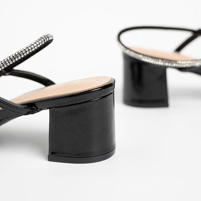 H2U Youna Ribbon Glitter Heels - Langsari I Collection