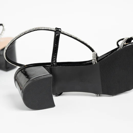 H2U Youna Ribbon Glitter Heels - Langsari I Collection