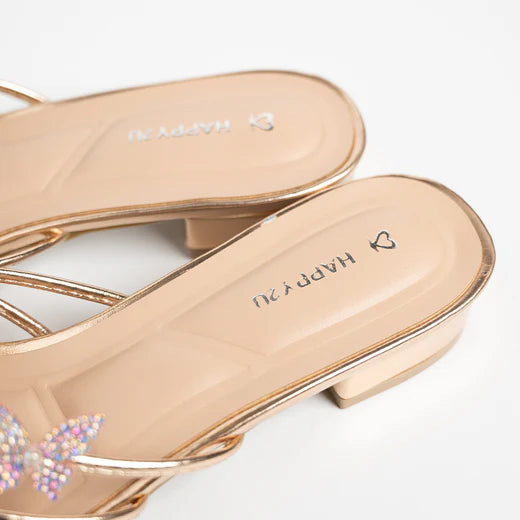 H2U Yugene Glitter Butterfly Sandals - Langsari I Collection