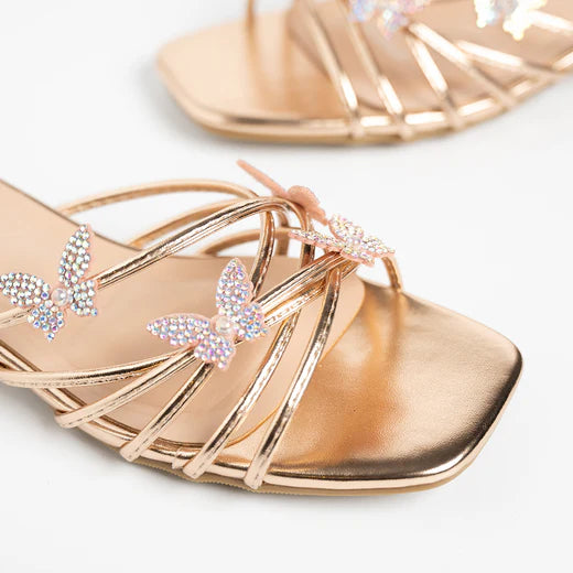 H2U Yugene Glitter Butterfly Sandals - Langsari I Collection