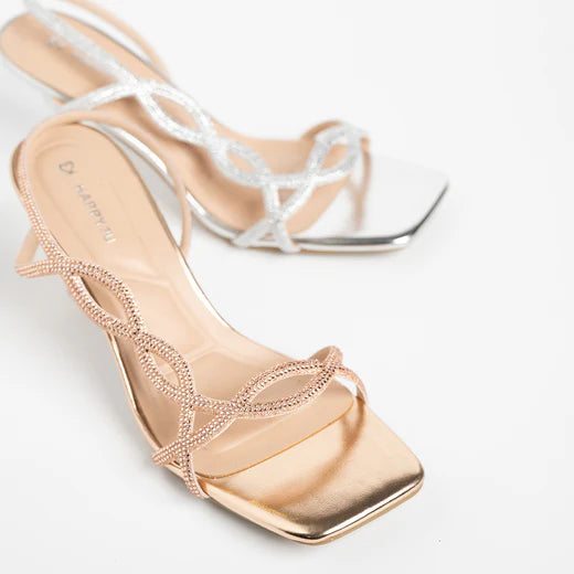 H2U Yuri Glitter Strap Heels - Langsari I Collection