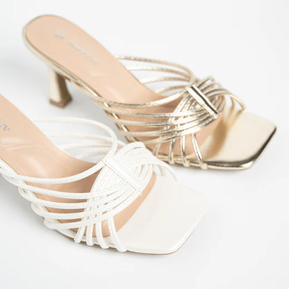 H2U Yaya Glitter Strap Heels - Langsari I Collection