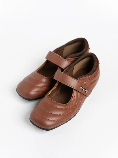 H2U Vince Leather Strap Flats