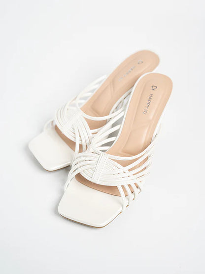 H2U Yaya Glitter Strap Heels - Langsari I Collection