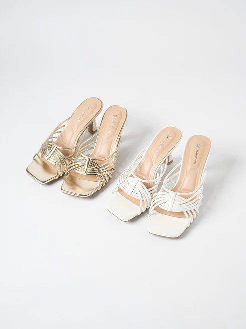 H2U Yaya Glitter Strap Heels - Langsari I Collection
