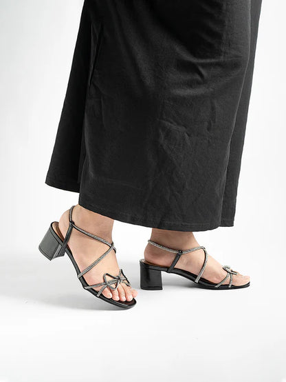 H2U Youna Ribbon Glitter Heels - Langsari I Collection