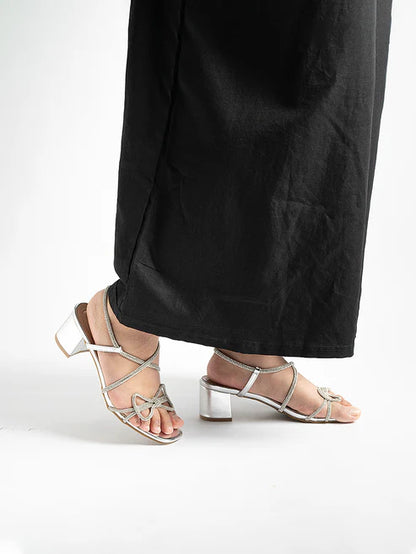 H2U Youna Ribbon Glitter Heels - Langsari I Collection