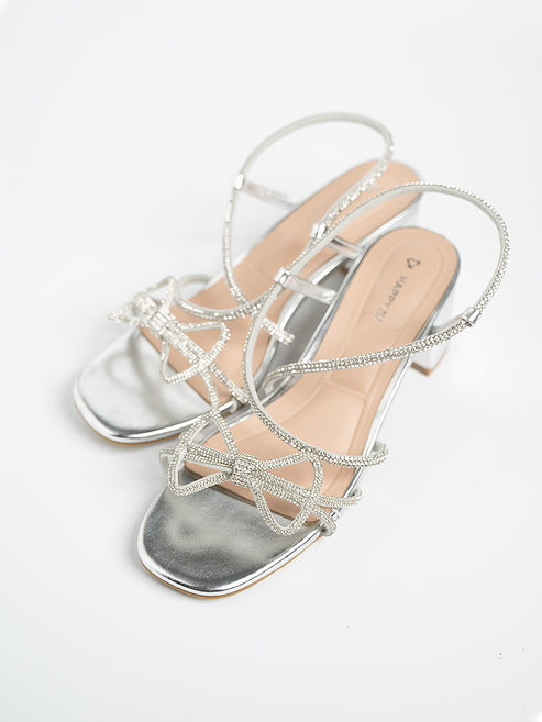 H2U Youna Ribbon Glitter Heels - Langsari I Collection