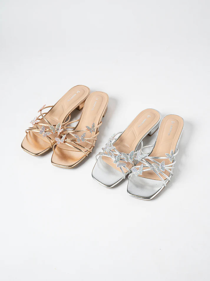H2U Yugene Glitter Butterfly Sandals - Langsari I Collection