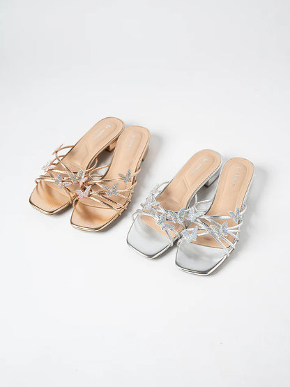 H2U Yugene Glitter Butterfly Sandals - Langsari I Collection