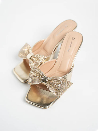 H2U Yumi Bow Glitter Heels - Langsari I Collection