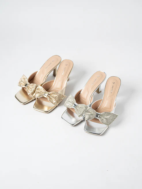 H2U Yumi Bow Glitter Heels - Langsari I Collection