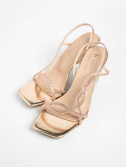 H2U Yuri Glitter Strap Heels - Langsari I Collection