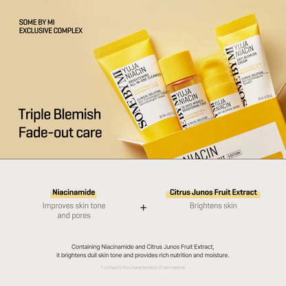 SBM Yuja Niacin 30 Days Brightening Starter Kit (Cleanser30ml/Toner30ml/Serum10ml/ Cream20g)