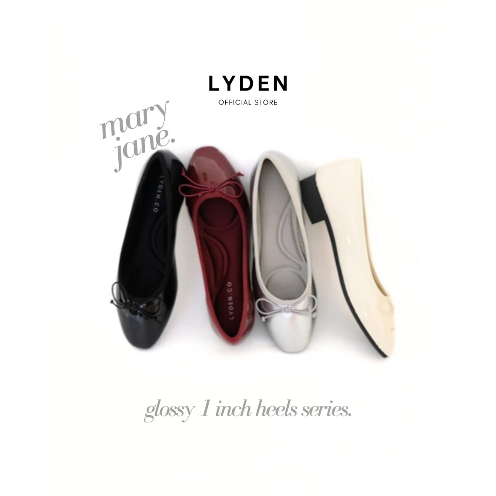 LYDEN Mary Jane Glossy Series 1-inch Heels
