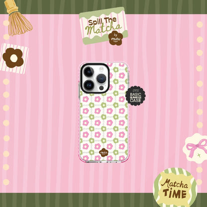 MC Daisy Grid Basic Case - Spill the Matcha by Mutu Case