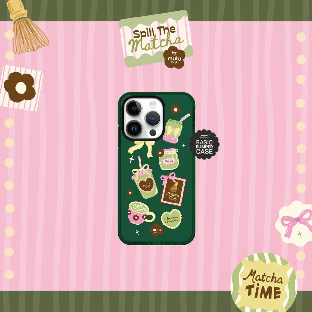 MC Sweet Matcha Diary Basic Case - Spill the Matcha by Mutu Case