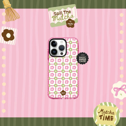 MC Daisy Grid Basic Case - Spill the Matcha by Mutu Case