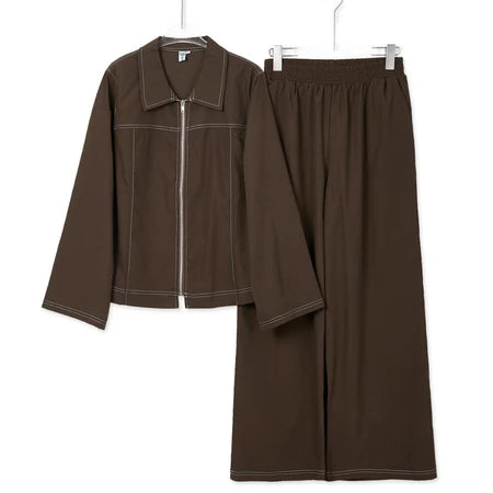 YM Elda Pants Set - Free/Plus Size