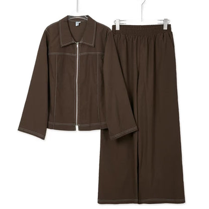 YM Elda Pants Set - Free/Plus Size