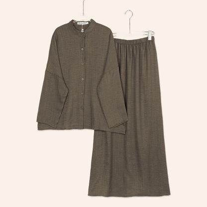 YM Yujin Set (Blouse & Skirt) - Free Size / Plus Size