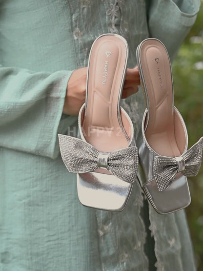 H2U Yumi Bow Glitter Heels - Langsari I Collection
