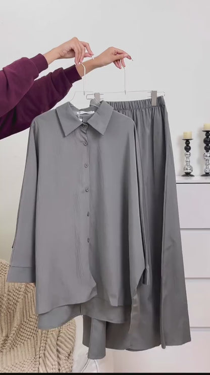 YM Helena Set (Blouse & Skirt) - Free Size