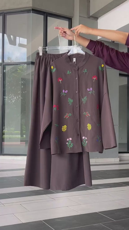 YM Bloom Set (Blouse & Skirt) - Free Size / Plus Size