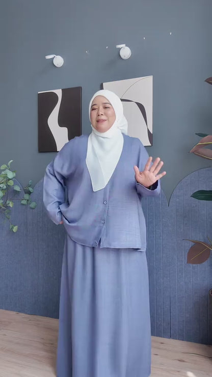 YM Yujin Set (Blouse & Skirt) - Free Size / Plus Size