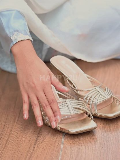 H2U Yaya Glitter Strap Heels - Langsari I Collection