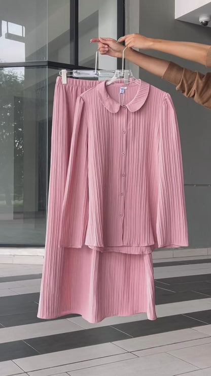YM Yuri Set (Blouse & Skirt) - Free Size / Plus Size
