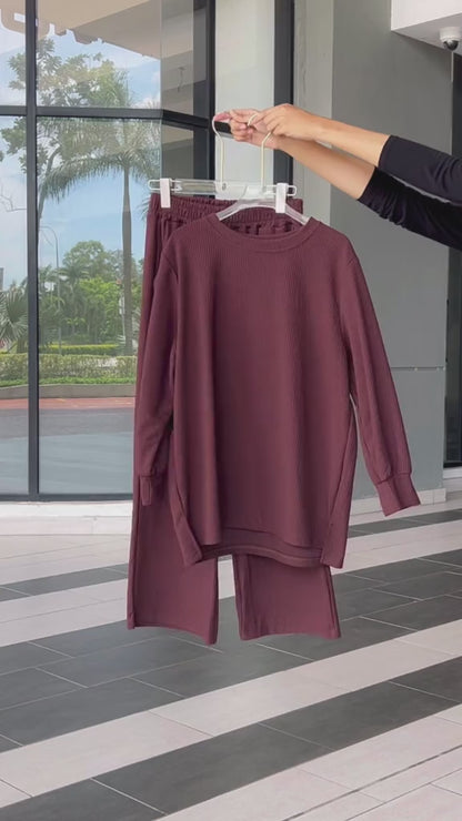 YM Sweatshirt Set (Blouse & Pants) - Free Size / Plus Size