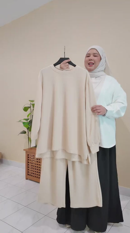 YM Sweatshirt Set (Blouse & Pants) - Free Size / Plus Size