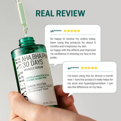 SBM AHA BHA PHA Cica Synergy Acne Care Set (Miracle Serum + Miracle Cream)