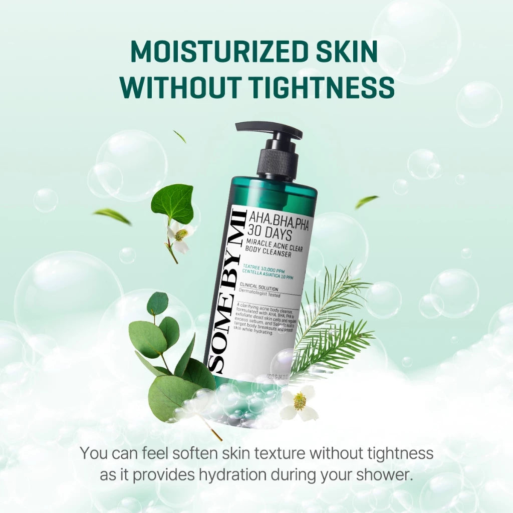 SBM Body Acne Clear Away AHA-BHA-PHA 30 Days Miracle Acne Clear Body Cleanser 400g