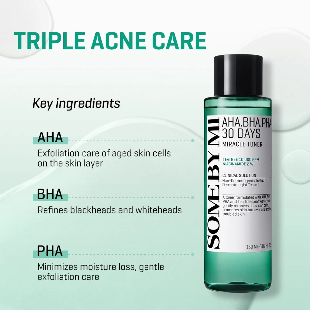 SBM [Bundle of 2] AHA-BHA-PHA 30 days Miracle Toner (150ml)