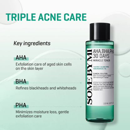 SBM [Bundle of 2] AHA-BHA-PHA 30 days Miracle Toner (150ml)