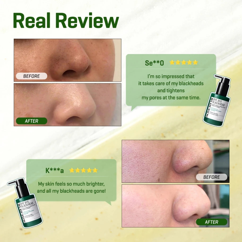 SBM [Bundle of 2] Bye Bye Blackhead 30 Days Miracle Green Tea Tox Bubble Cleanser 120g+120g / Pore Care