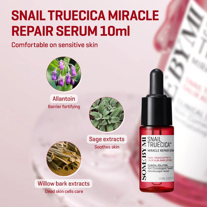 SBM Snail Truecica Miracle Repair Starter Kit (Toner/Serum/Cream/Gel Cleanser)