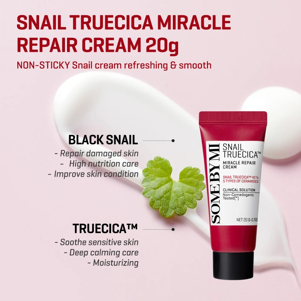 SBM Snail Truecica Miracle Repair Starter Kit (Toner/Serum/Cream/Gel Cleanser)