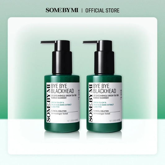 SBM [Bundle of 2] Bye Bye Blackhead 30 Days Miracle Green Tea Tox Bubble Cleanser 120g+120g / Pore Care