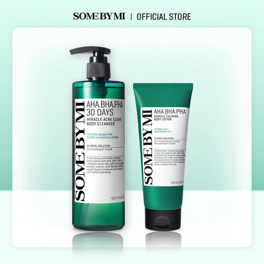 SBM AHA-BHA-PHA Acne Calming Body Set
