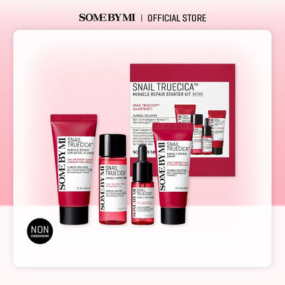 SBM Snail Truecica Miracle Repair Starter Kit (Toner/Serum/Cream/Gel Cleanser)